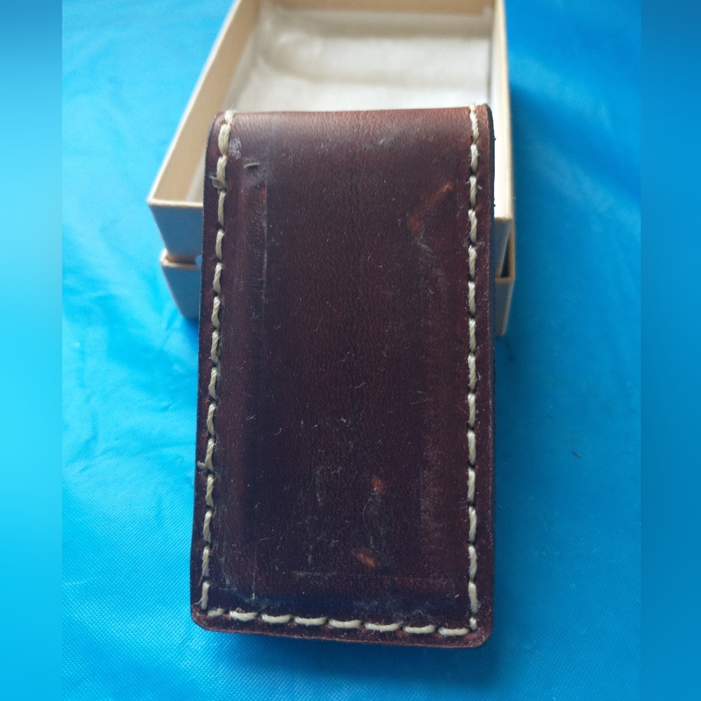 Vintage Tobacco Road Belt Company Leather Money Clip - Picture 2 of 4